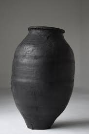 Japanese Antique Paper-Covered Large Pottery Vase 1860s-1900s / Wabi Sabi For Sale at 1stDibs