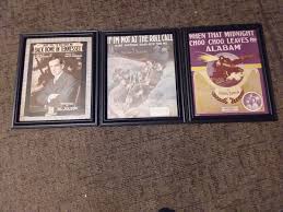 VINTAGE Large Sheet Music FRAMED | eBay