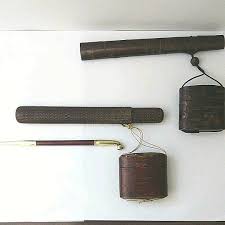 Antique Japanese Kiseru Case Cigarette Sagemono Ojime Edo ...