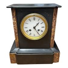 Antique Slate and Marble Clock | Chairish