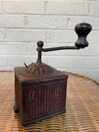 VINTAGE Rare Red Tin French Coffee Grinder - Etsy