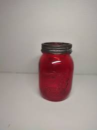 Red Floral Country Farmhouse Cottage Glass Vase Jar | eBay