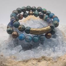 Teal Green Blue Sunset Orange Aqua Terra Agate & Blue ...
