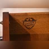 Jasper Cabinet Co. cherry slant front secretary with bubble ...