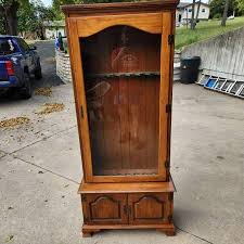 Wooden locking gun cabinet - furniture - by owner - sale ...