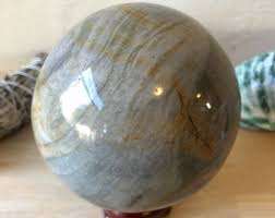 Large Polychrome Jasper Crystal Sphere — Crystal Ball - Etsy