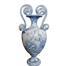 Large Hand-Painted Ceramic Vase from Spotorno, 1950s | Chairish