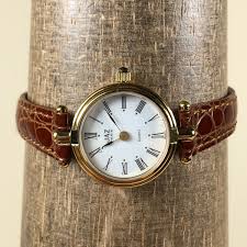 Vintage Jaz Paris Women Q2L243 Dress Brown Leather Quartz ...