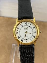 Vintage Jaz Paris Watch: Gold Plated, Roman Numerals ...