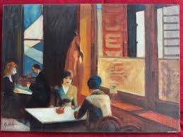EDWARD HOPPER oil painting on canvas, vtg stamped signed | eBay