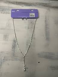 Claires silver rhinestone prom wedding Necklace and earrings ...