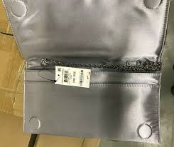 Brand New INC International Concepts Silver Bow Satin Clutch ...