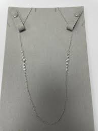 14K White Gold Diamonds By The Yard Necklace 28" Chain ...