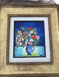 Jean-Claude Picot Canvas Artwork Hand Embellished “Les Fleurs Le Soir” | eBay