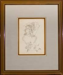 Lot - Jean Cocteau (French 1889-1963), Design for Les Enfants Terribles, Pen and ink on laid paper, Sight size: 8-1/2 x 6 in (21.6 x 15.2 cm)