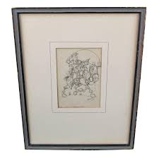 Lot - Arthur Szyk Original Drawing Depicting Franco Riding & Leading "People of Spain"