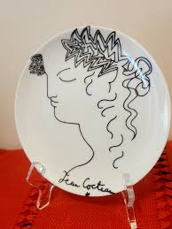 Vintage Jean Cocteau Limoges Plate - Wistful Face - Etsy