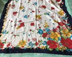 Floral Print Scarf! Tie Rack. New. Box. Bright Flowers ...