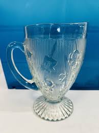 Jeanette Depression Glass Iris and Herringbone Footed Water ...