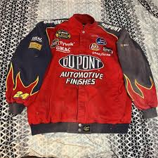 NASCAR Jeff Gordon #24 DuPont Racing Jacket Flames Red Size ...
