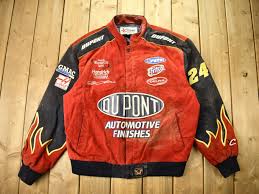 Vintage 1990s Jeff Gordon 100% Leather Nascar Racing Jacket ...
