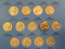 1938-1961-D JEFFERSON NICKEL VERY NICE COMPLETE 65 COIN SET ...