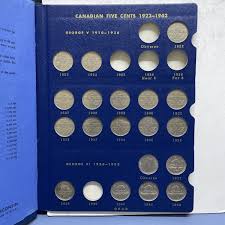 1922-1963 Canada Nickel Five Cents Partial Set In Whitman ...