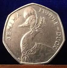 Beatrix Potter 2016 Jemima Puddle-duck 50p Coin.circulated ...