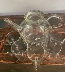 Vintage Jenaer Glass Teapot,warmer and Teacups - Etsy Australia