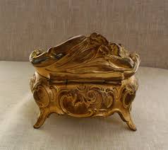 Antique Art Nouveau Jennings Brothers Jewelry Casket C ...