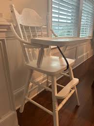SOLD Professionally Painted, Vintage Wooden High Chair ...
