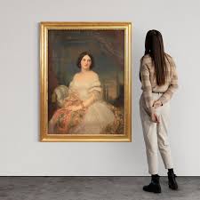 19th Century Oil on Canvas Italian Signed Tofano Lady Portrait Painting, 1890 at 1stDibs