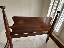 Mid 19th Century Antique Bed, Full Size - 4 Pieces | Chairish