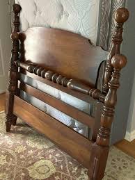Sold at Auction: Elegant Wooden Twin Size Bed Frame With ...