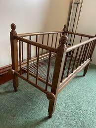 Vintage Wooden Drop Side Doll's Cot ?Victorian | eBay