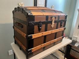 Beautifully Refurbished Antique Dome Trunk 1900c | eBay