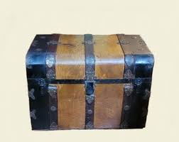 Antique Flat Top Steamer Trunk With Tray / Includes Original ...
