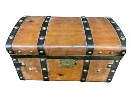 Lot - Antique Jenny Lind Style Wooden Chest