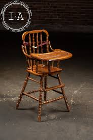 Early 20th Century "Jenny Lind" Wooden Spindle-Back Childrens High Cha – Industrial Artifacts