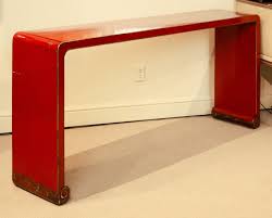 Red Lacquer Distressed Finish Chinoiserie Console – Avery ...