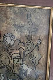 1960s Spanish Andalusia Flamenco Fiesta People Painting on Glass For Sale at 1stDibs | fiesta de reyes dancers large canvas wall art, andalusia painting, andalus painting