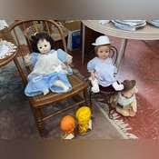 WOOD ROCKING CHAIR, DOLL SIZE ICE CREAM CHAIR ...