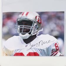 Jerry Rice Signed Photo COA Online Authentics | Memorabilia Experts Auction