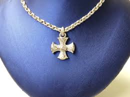 Judith Ripka 18k White Gold Diamond Maltese Cross Haute ...