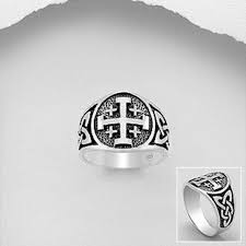 None | Jewelry | Sterling Celtic And Jerusalem Cross Mens Ring | Poshmark