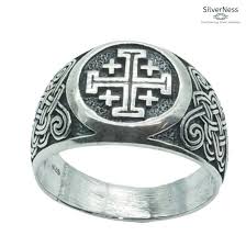 SilverNess Men's Jewellery : 925 Sterling Silver Celtic Cross Ring | eBay Australia
