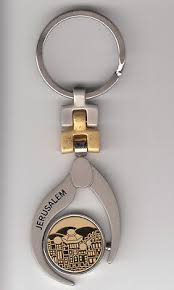 ISRAEL "JERUSALEM VIEW" KINETIC KEYCHAIN GOLD PLATED + GIFT ...