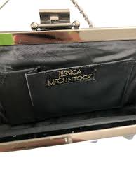 Jessica McClintock Evening Bag Black Soft Faux Leather ...