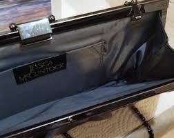 Jessica MC Clintock Clutch Satin Purse Comes With Upcycled ...