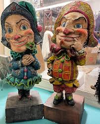 JARU Extremely Rare Mid-Century Punch and Judy Statues - 2 ...